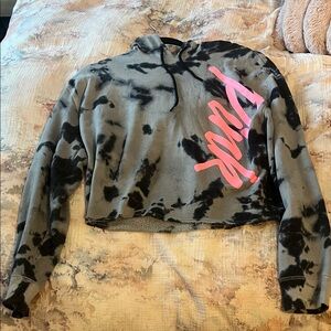 PINK Victoria's Secret Black and Gray Hoodie